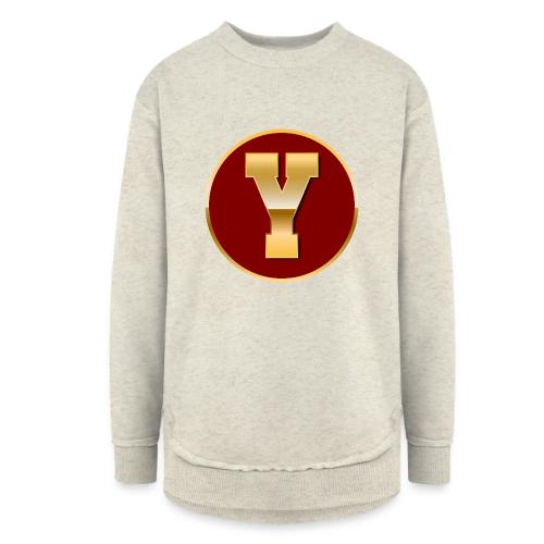 Letter Y – Capital Varsity Alphabet Monogram - Women's Weekend Tunic Fleece Sweatshirt