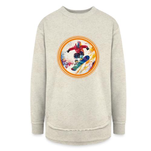 Snowboarding Horizon - Women's Weekend Tunic Fleece Sweatshirt