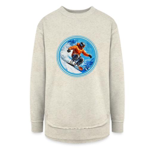 Snowboarding Motion - Women's Weekend Tunic Fleece Sweatshirt