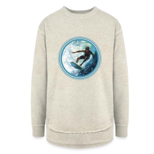 Surfing Freedom - Women's Weekend Tunic Fleece Sweatshirt