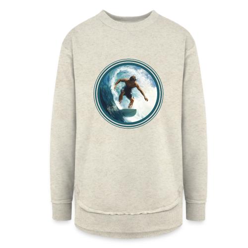Surfing Horizon - Women's Weekend Tunic Fleece Sweatshirt