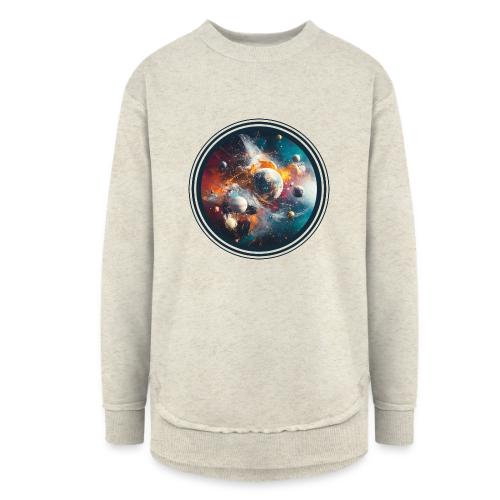 Planets in Acrylic Dreams - Women's Weekend Tunic Fleece Sweatshirt