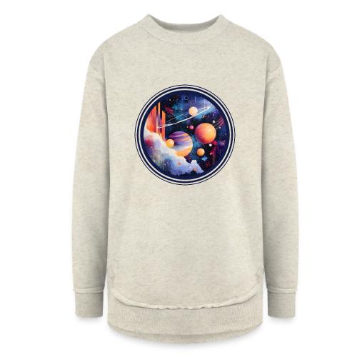 Floating Planetscape - Women's Weekend Tunic Fleece Sweatshirt