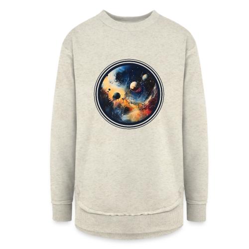 Chaotic Color Planets - Women's Weekend Tunic Fleece Sweatshirt