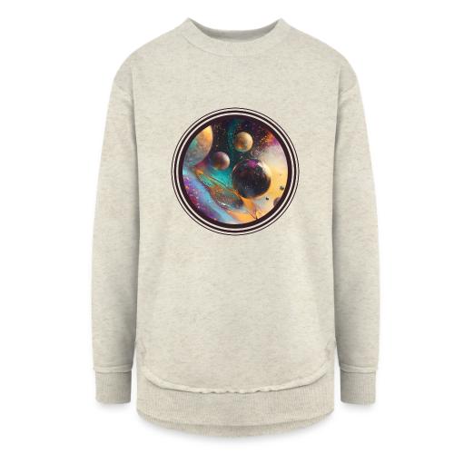 Planets in the Abstract - Women's Weekend Tunic Fleece Sweatshirt