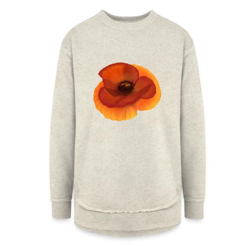 Vivid poppy - Women's Weekend Tunic Fleece Sweatshirt