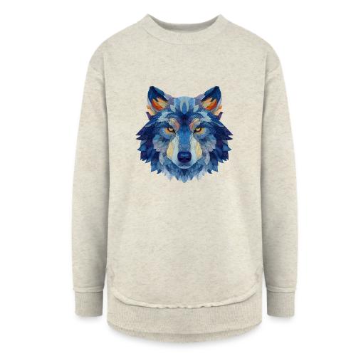 Wolf: Alpha Portrait - Women's Weekend Tunic Fleece Sweatshirt