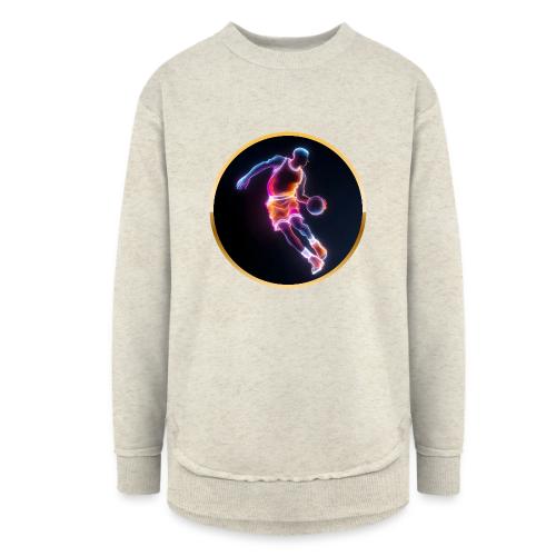 Neon Basketball Player - Women's Weekend Tunic Fleece Sweatshirt