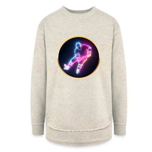 Hockey: Neon Ice Striker - Women's Weekend Tunic Fleece Sweatshirt