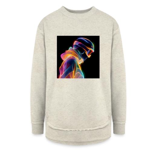 Snowboarding: Neon Gravity Ride - Women's Weekend Tunic Fleece Sweatshirt