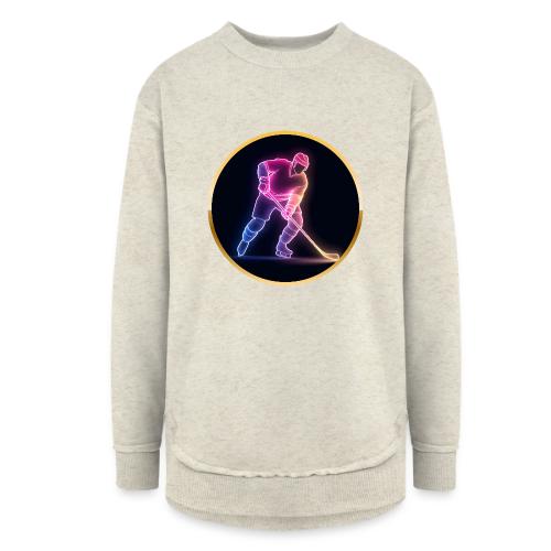 Hockey: Neon Ice Rush - Women's Weekend Tunic Fleece Sweatshirt