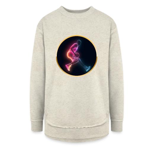 Basketball: Golden Court Glow - Women's Weekend Tunic Fleece Sweatshirt