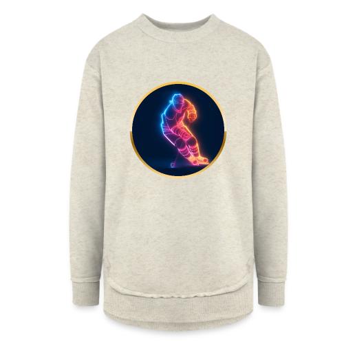 Hockey: Neon Hockey Sketch - Women's Weekend Tunic Fleece Sweatshirt