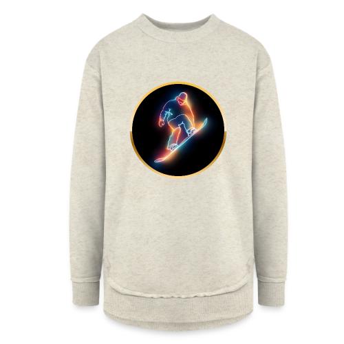 Golden Neon Snowboard - Women's Weekend Tunic Fleece Sweatshirt