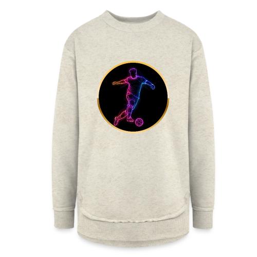 Neon Soccer Flow - Women's Weekend Tunic Fleece Sweatshirt