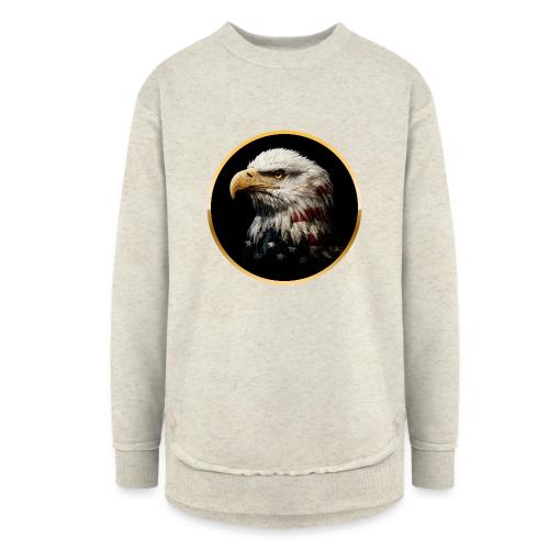 America: Golden Freedom Crest - Women's Weekend Tunic Fleece Sweatshirt