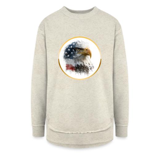 USA: Patriot Wing Emblem - Women's Weekend Tunic Fleece Sweatshirt