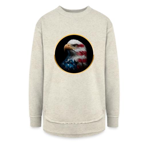 USA: Liberty Emblem - Women's Weekend Tunic Fleece Sweatshirt