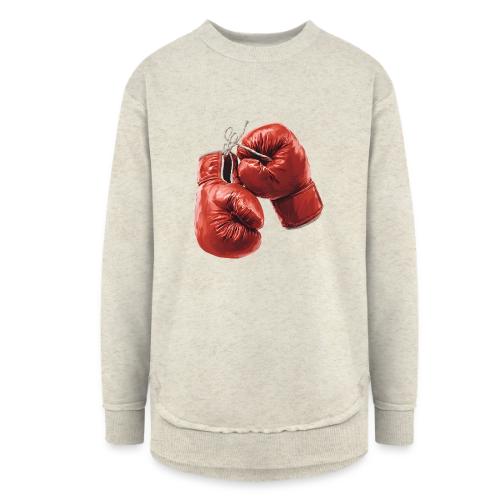 Boxing: Hanging Gloves Icon - Women's Weekend Tunic Fleece Sweatshirt