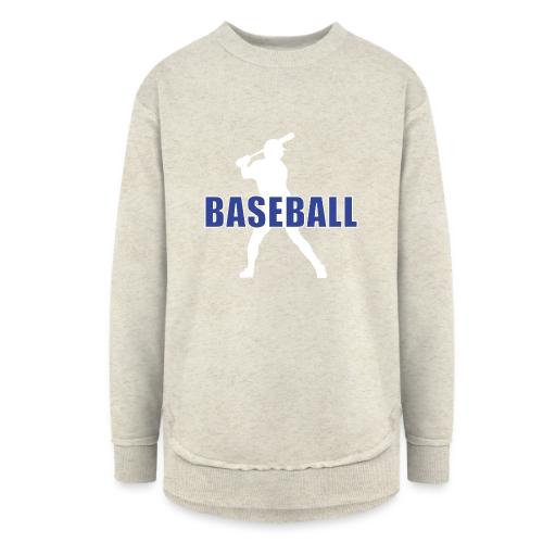 Classic Baseball Swing - Women's Weekend Tunic Fleece Sweatshirt