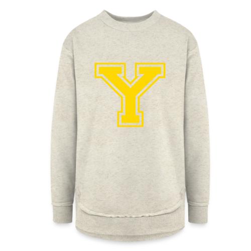 Letter Y – Capital Athletic Alphabet Monogram - Women's Weekend Tunic Fleece Sweatshirt