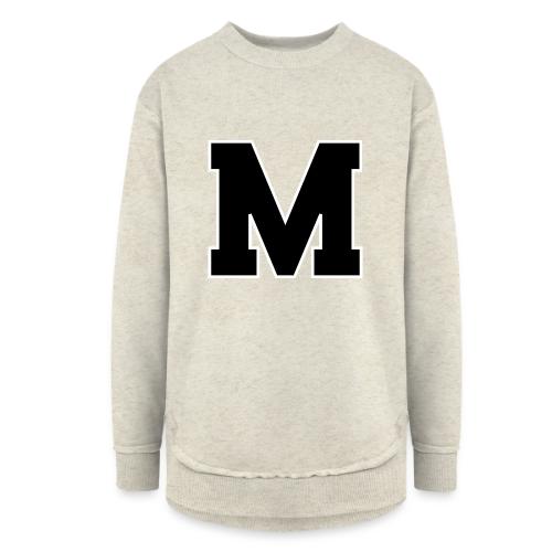 Varsity Letter M Collegiate Alphabet Art - Women's Weekend Tunic Fleece Sweatshirt