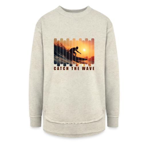 Surfing: Catch the Wave - Women's Weekend Tunic Fleece Sweatshirt