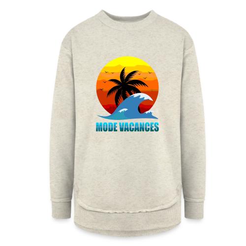 Vacation Mode: Tropical Escape - Women's Weekend Tunic Fleece Sweatshirt