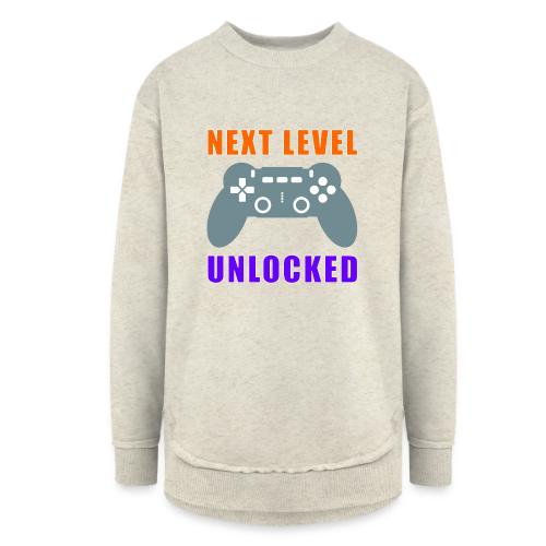 Next Level Unlocked Gamer Design - Women's Weekend Tunic Fleece Sweatshirt
