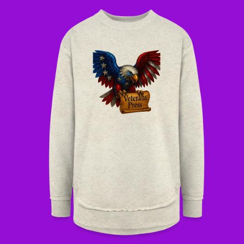 Veterans Press Bald Eagle - Women's Weekend Tunic Fleece Sweatshirt