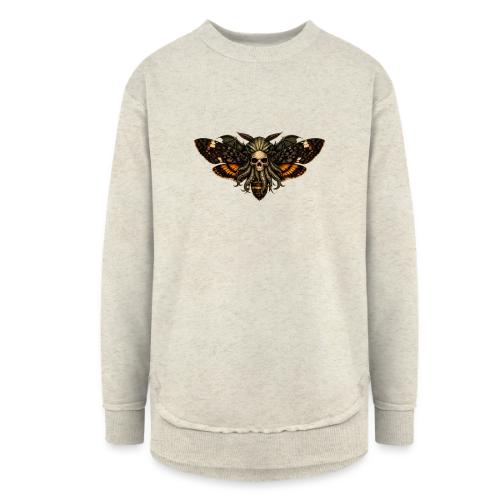 Cthulhu Moth Skull - Women's Weekend Tunic Fleece Sweatshirt