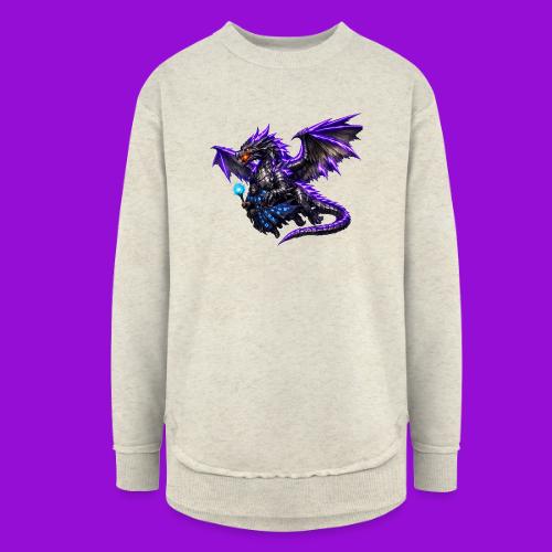 Neon Dragon and Battle Mage - Women's Weekend Tunic Fleece Sweatshirt