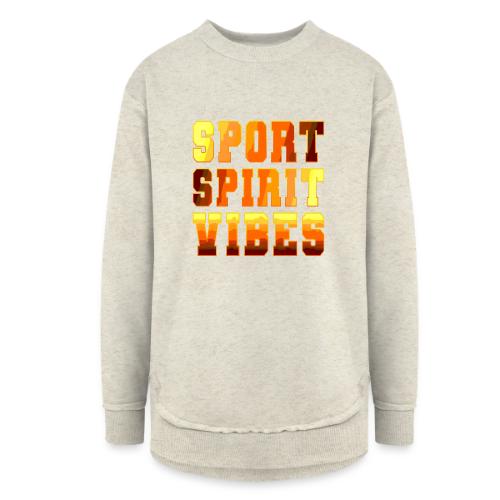 Sport Spirit Vibes Gradient - Women's Weekend Tunic Fleece Sweatshirt