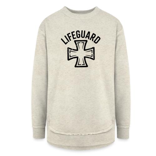 Lifeguard Cross Emblem - Women's Weekend Tunic Fleece Sweatshirt