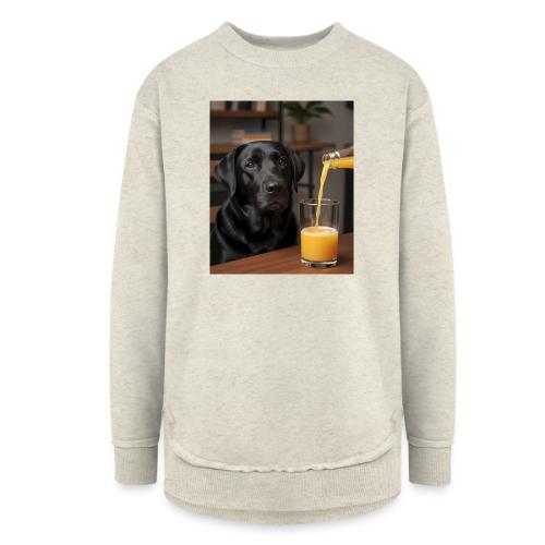 Golden Retriever Chill Juice Vibes - Women's Weekend Tunic Fleece Sweatshirt