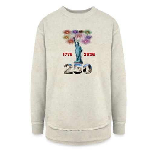1776 - 2026 | 250 Years USA | Fireworks - Women's Weekend Tunic Fleece Sweatshirt