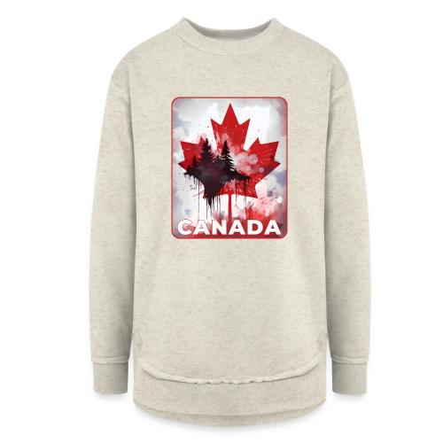 Canada's Maple Leaf Pride - Women's Weekend Tunic Fleece Sweatshirt