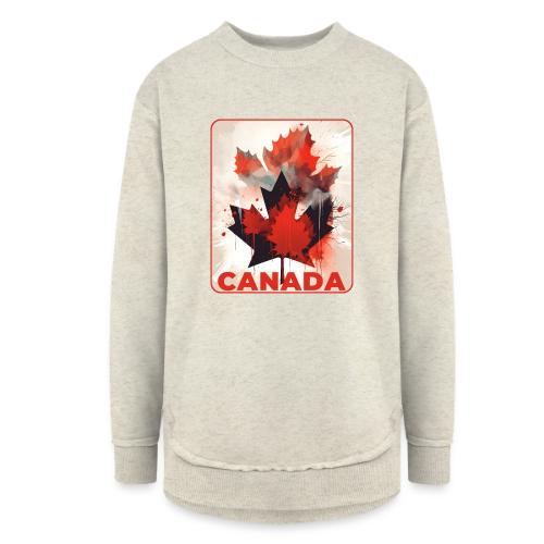 Canada Inked Leaf - Women's Weekend Tunic Fleece Sweatshirt