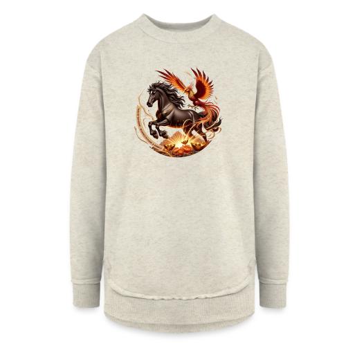 Year of the Horse Phoenix T Shirt, Lunar NY Gift - Women's Weekend Tunic Fleece Sweatshirt