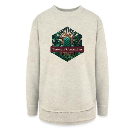 Women’s Day Vine Throne T Shirt, Gift for Grandma - Women's Weekend Tunic Fleece Sweatshirt