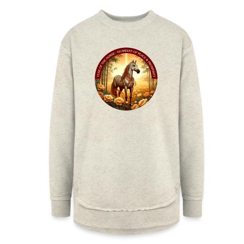 Year of the Horse Guardian T Shirt, Lunar New Year - Women's Weekend Tunic Fleece Sweatshirt