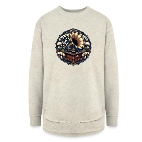 Ornate Phonograph T-Shirt - Women's Weekend Tunic Fleece Sweatshirt