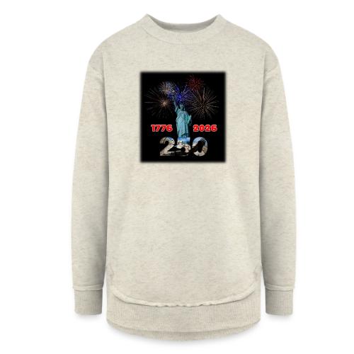 1776 - 2026 - 250 Years USA | Fireworks - Women's Weekend Tunic Fleece Sweatshirt