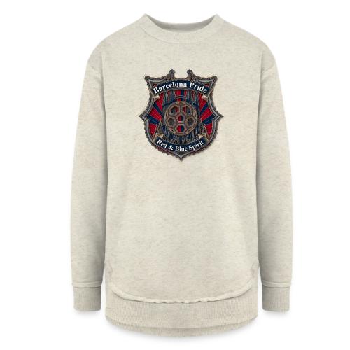 Barcelona Scarlet Pride T Shirt, Soccer City Gift - Women's Weekend Tunic Fleece Sweatshirt