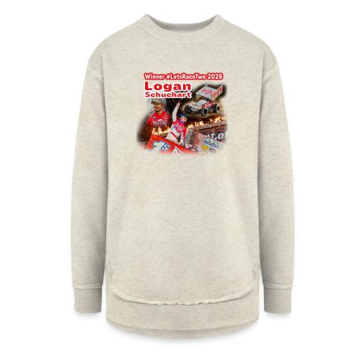 Logan Schuchart #LetsRaceTwo Winner - Women's Weekend Tunic Fleece Sweatshirt