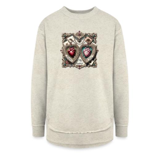 Keeper of My Deepest Love Victorian Locket T-Shirt - Women's Weekend Tunic Fleece Sweatshirt