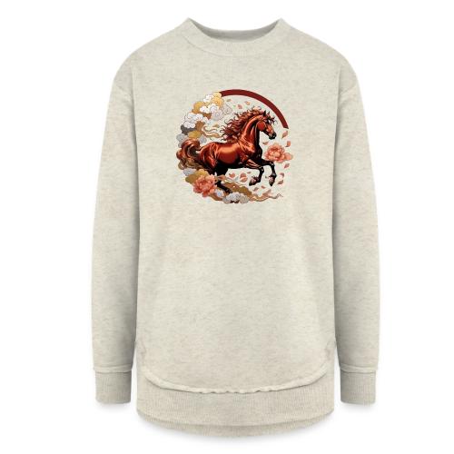 Year of the Horse T Shirt, Lunar New Year Gift - Women's Weekend Tunic Fleece Sweatshirt