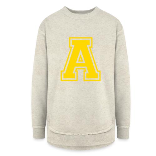 Letter A – Capital Athletic Alphabet Monogram - Women's Weekend Tunic Fleece Sweatshirt