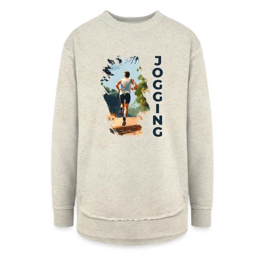 Jogging Vibes - Women's Weekend Tunic Fleece Sweatshirt