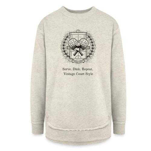 Vintage Pickleball T-Shirt, Mug, & Poster - Women's Weekend Tunic Fleece Sweatshirt